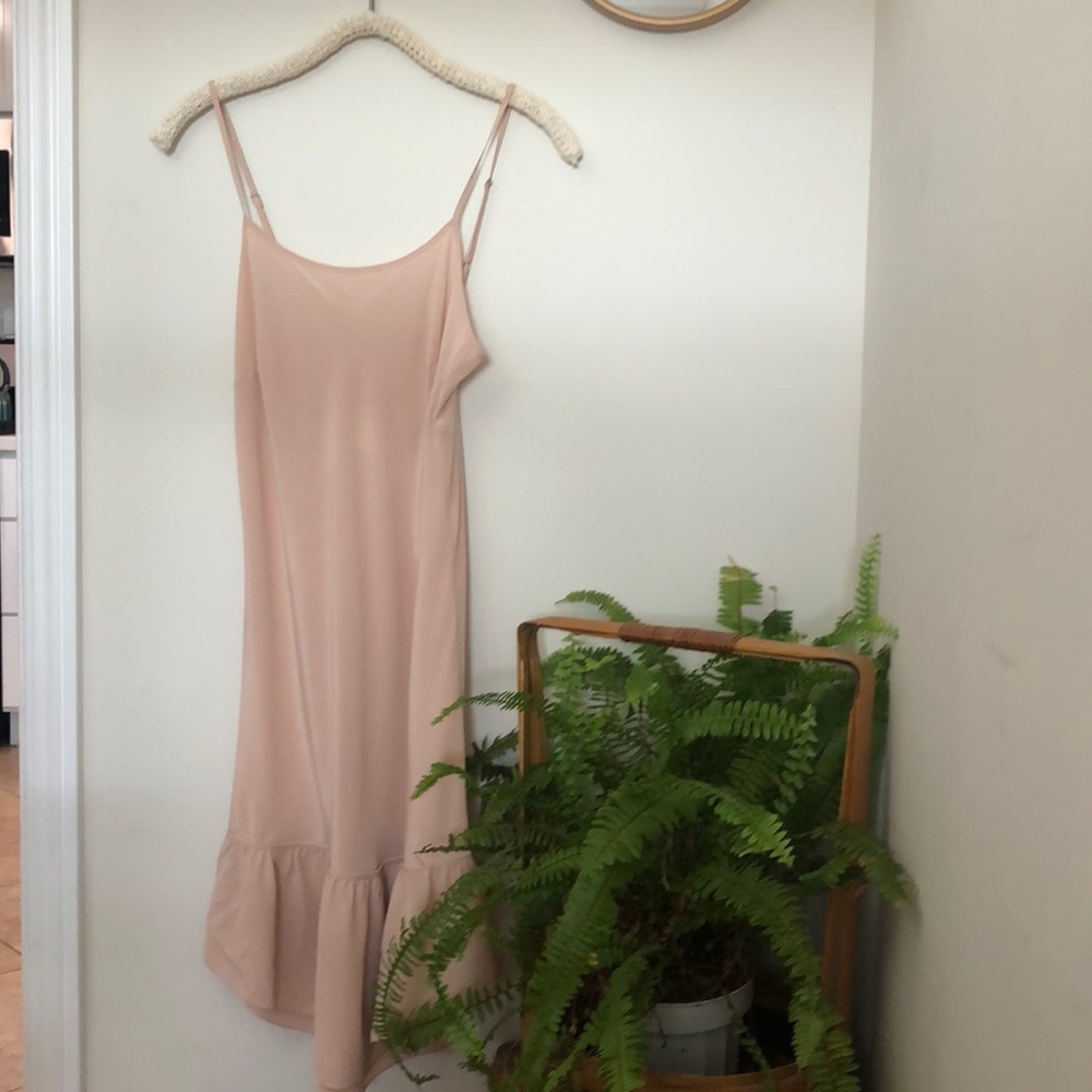 COPY - Flannel Au blush slip dress